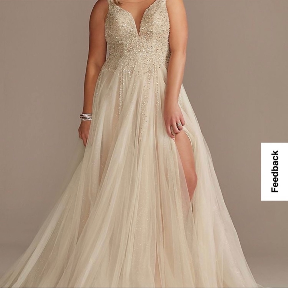 White Sequin Wedding Dress